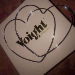 Large heart hoop earrings